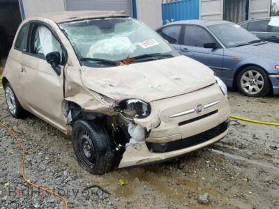 2012 Fiat 500 500 POP, tan — VIN 3C3CFFDR3CT120524, Copart