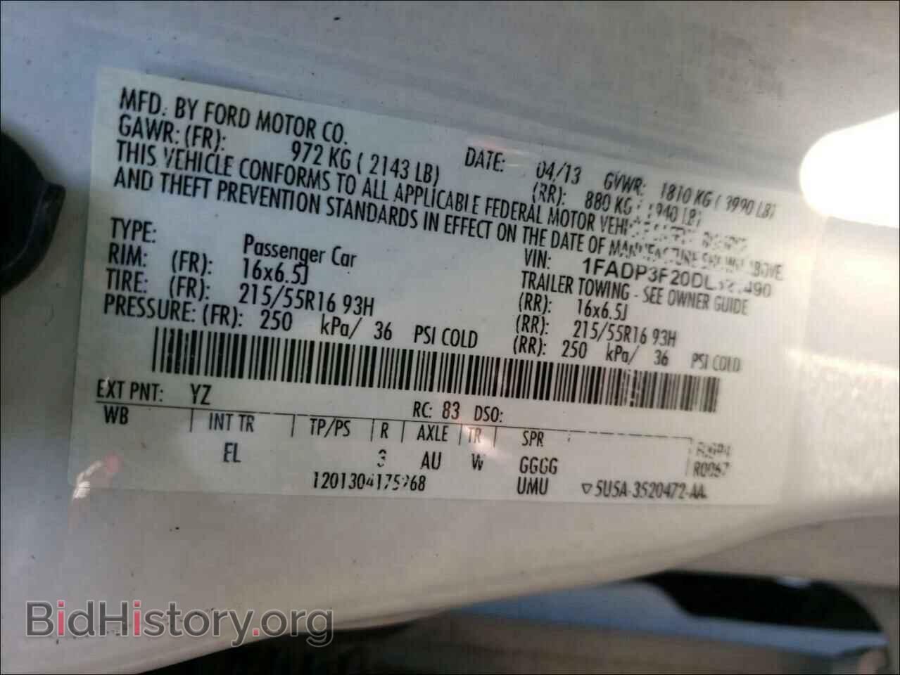 2013 FORD FOCUS - VIN: 1FADP3F20DL321490 - Photo 10