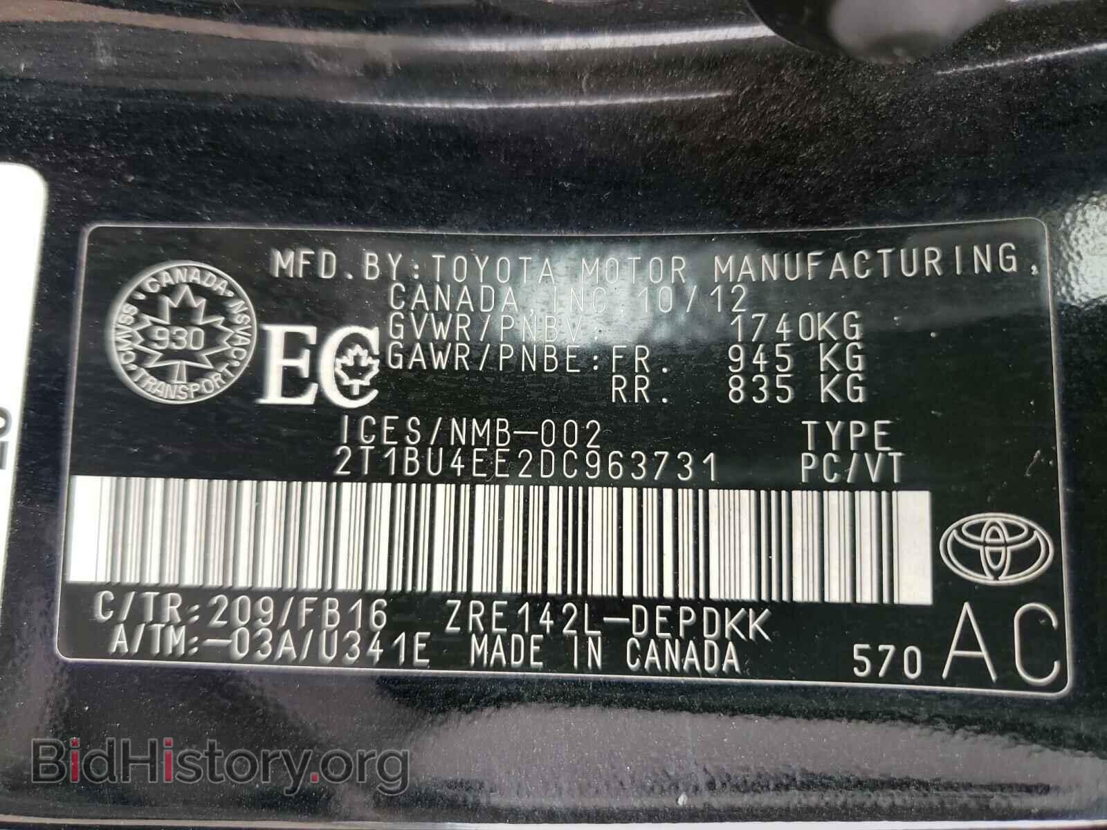 2013 TOYOTA COROLLA - VIN: 2T1BU4EE2DC963731 - Photo 10