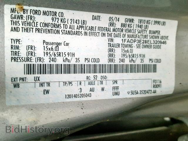 2014 FORD FOCUS - VIN: 1FADP3E28EL320946 - Фото 10