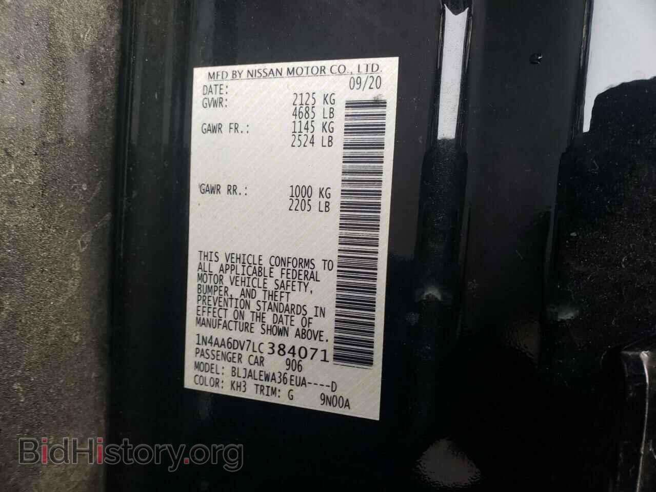 2020 NISSAN MAXIMA - VIN: 1N4AA6DV7LC384071 - Фото 13