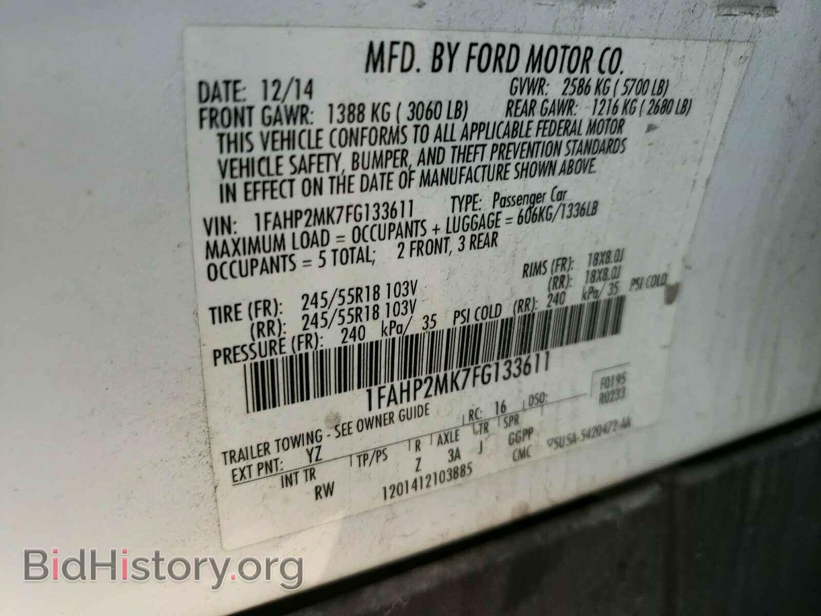 2015 FORD TAURUS - VIN: 1FAHP2MK7FG133611 - Photo 10