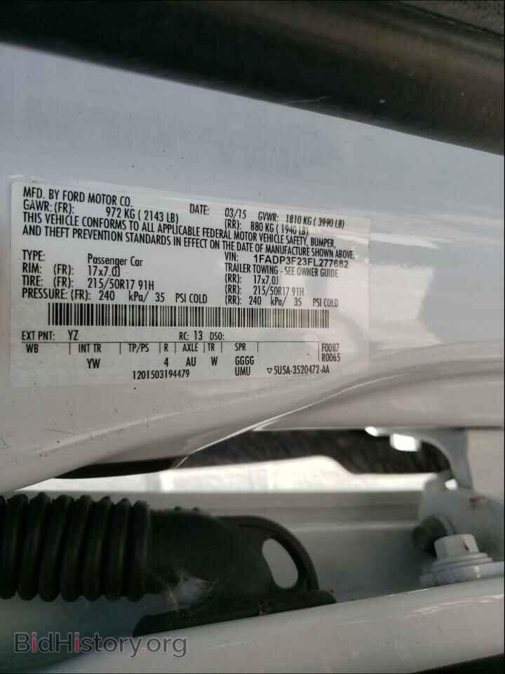 2015 FORD FOCUS - VIN: 1FADP3F23FL277682 - Фото 10