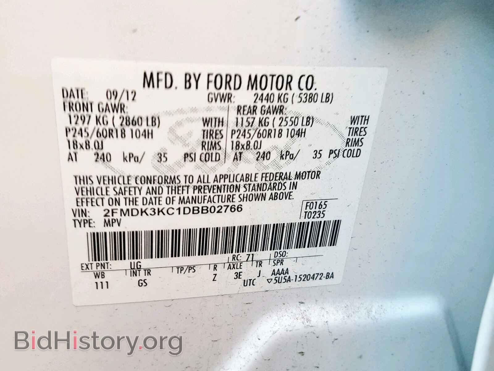 2013 FORD EDGE - VIN: 2FMDK3KC1DBB02766 - Photo 10