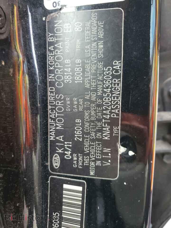 2011 KIA FORTE - VIN: KNAFT4A20B5436035 - Фото 10
