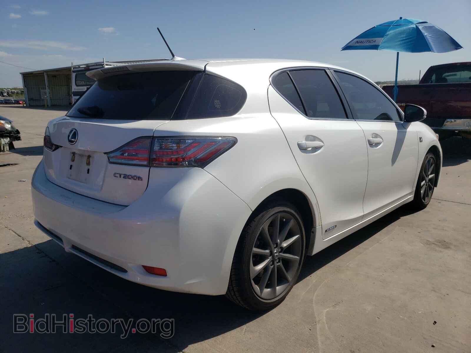 2012 LEXUS CT 200 - VIN: JTHKD5BH6C2055492 - Фото 4