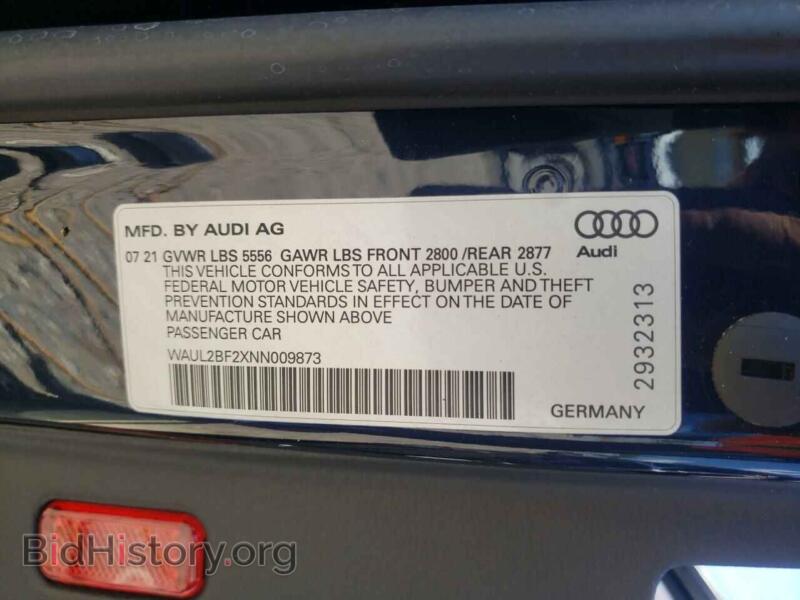 2022 Audi A6 (VIN WAUL2BF2XNN009873) — фото 10 из 10