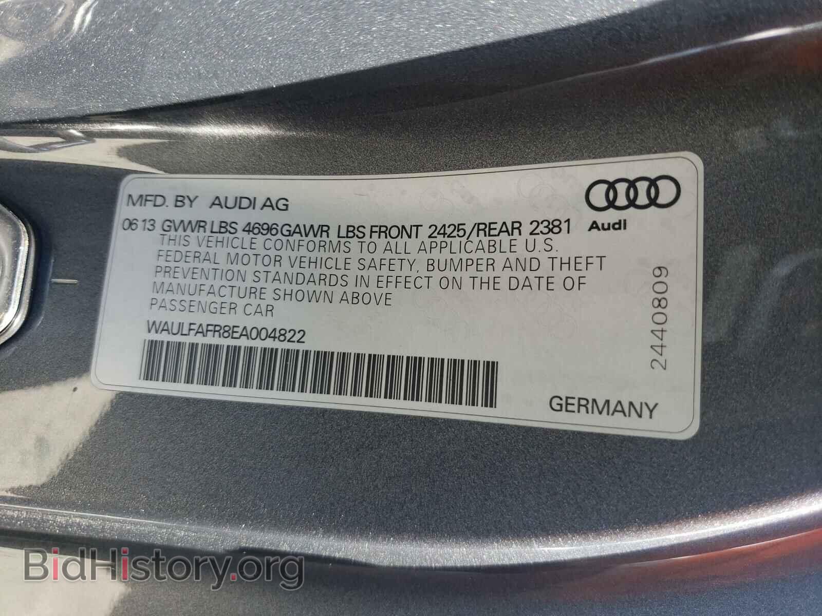 2014 AUDI A5 - VIN: WAULFAFR8EA004822 - Photo 10