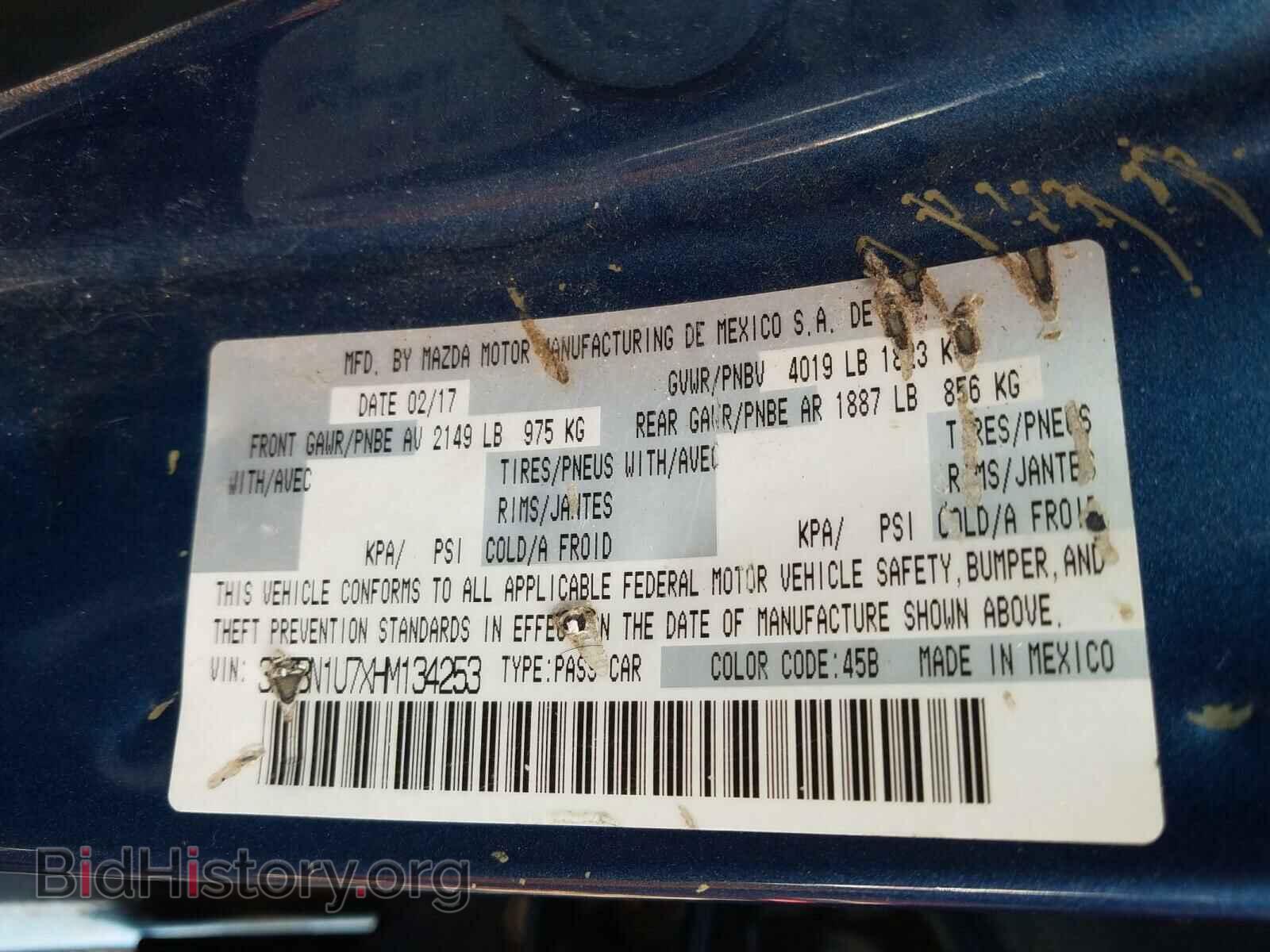 2017 MAZDA 3 - VIN: 3MZBN1U7XHM134253 - Фото 10
