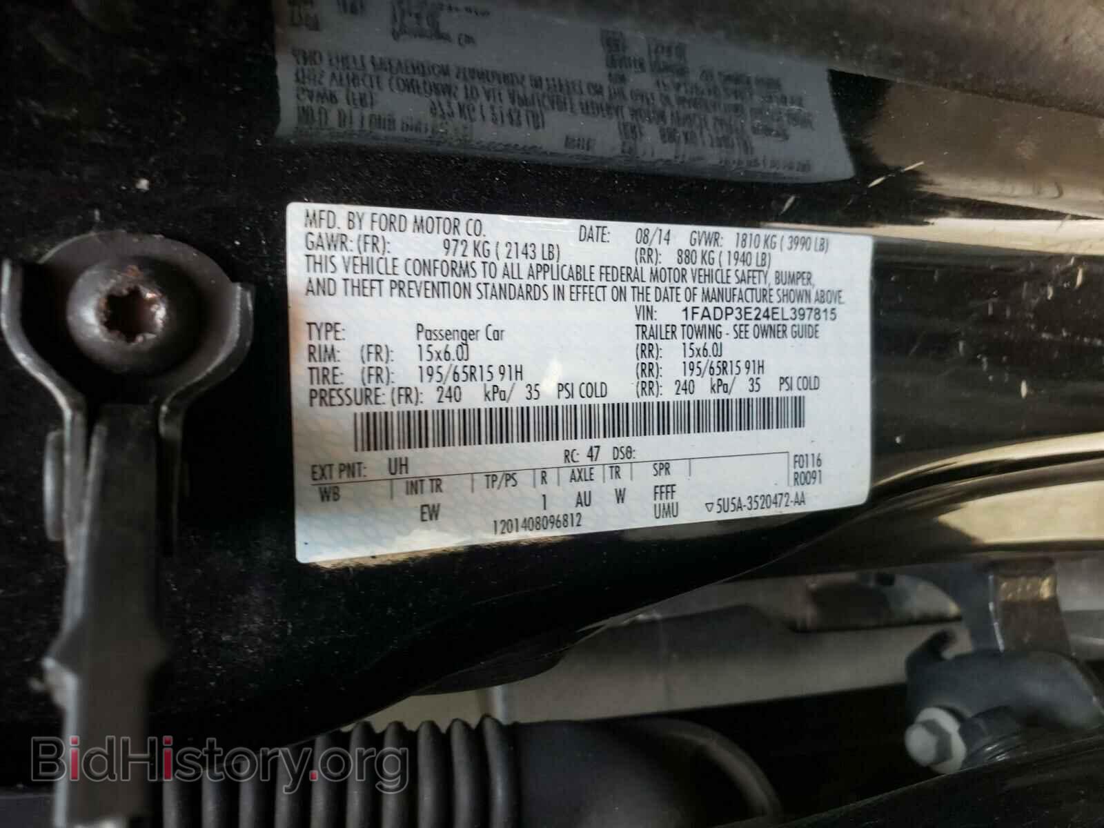 2014 FORD FOCUS - VIN: 1FADP3E24EL397815 - Фото 10