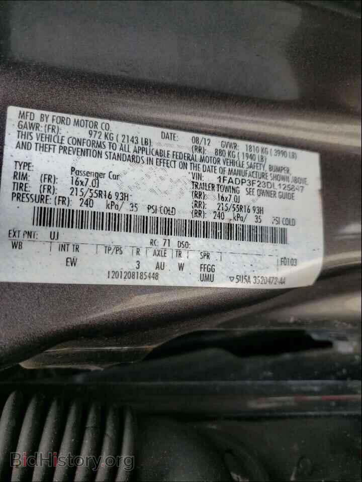2013 FORD FOCUS - VIN: 1FADP3F23DL125897 - Фото 10
