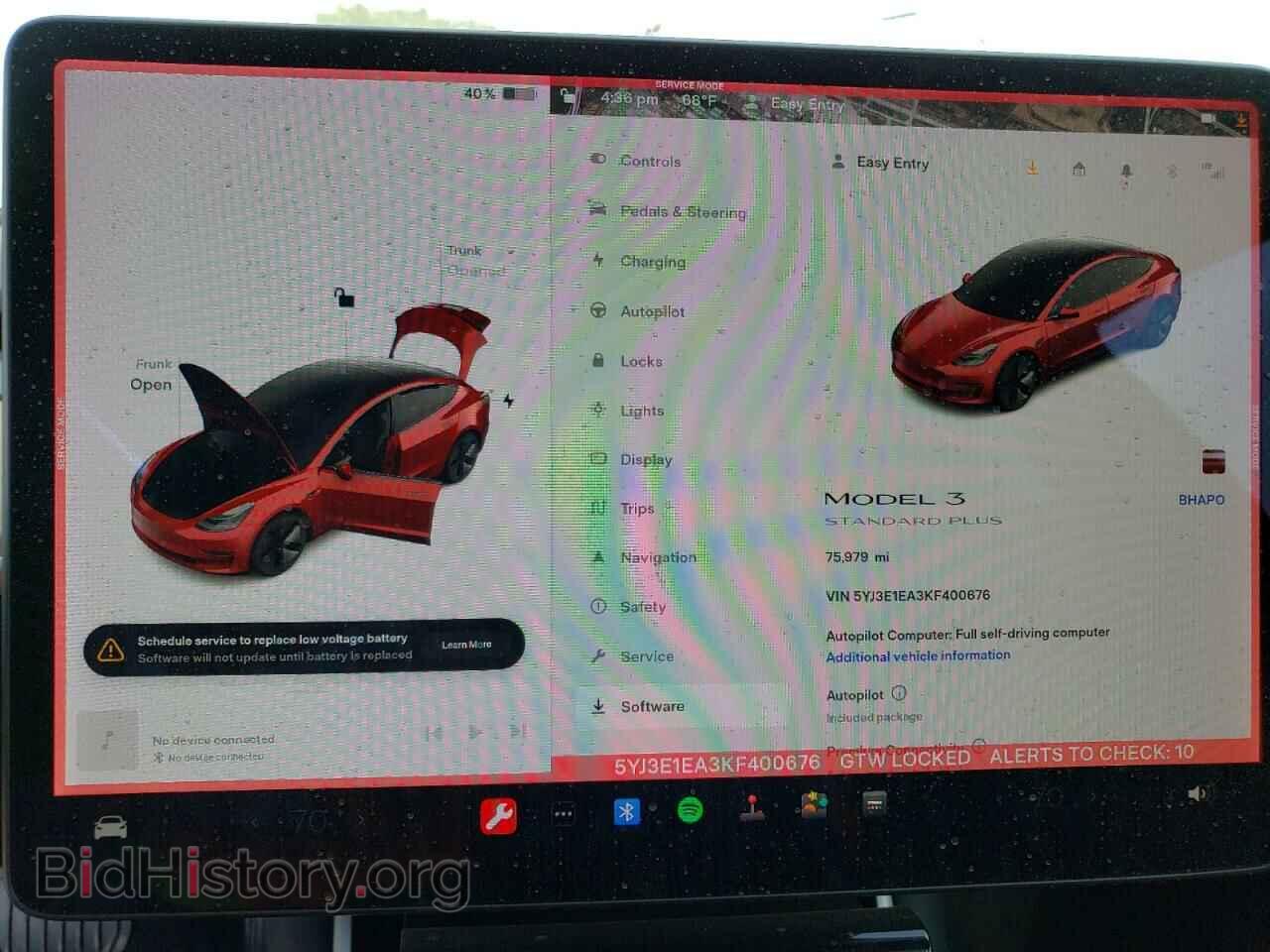 2019 TESLA MODEL 3 - VIN: 5YJ3E1EA3KF400676 - Фото 9