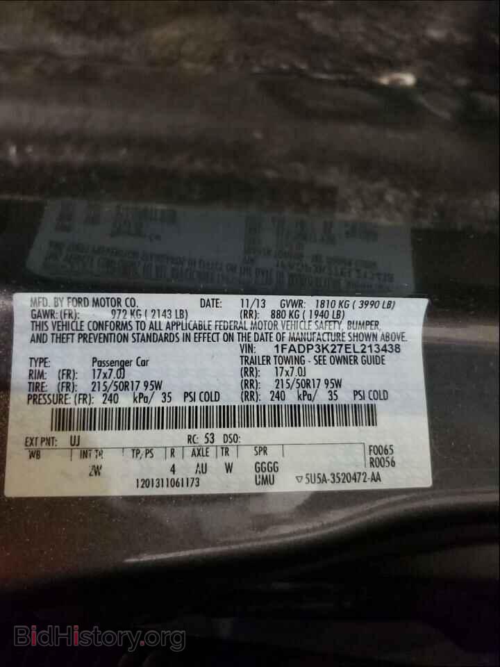 2014 FORD FOCUS - VIN: 1FADP3K27EL213438 - Photo 10
