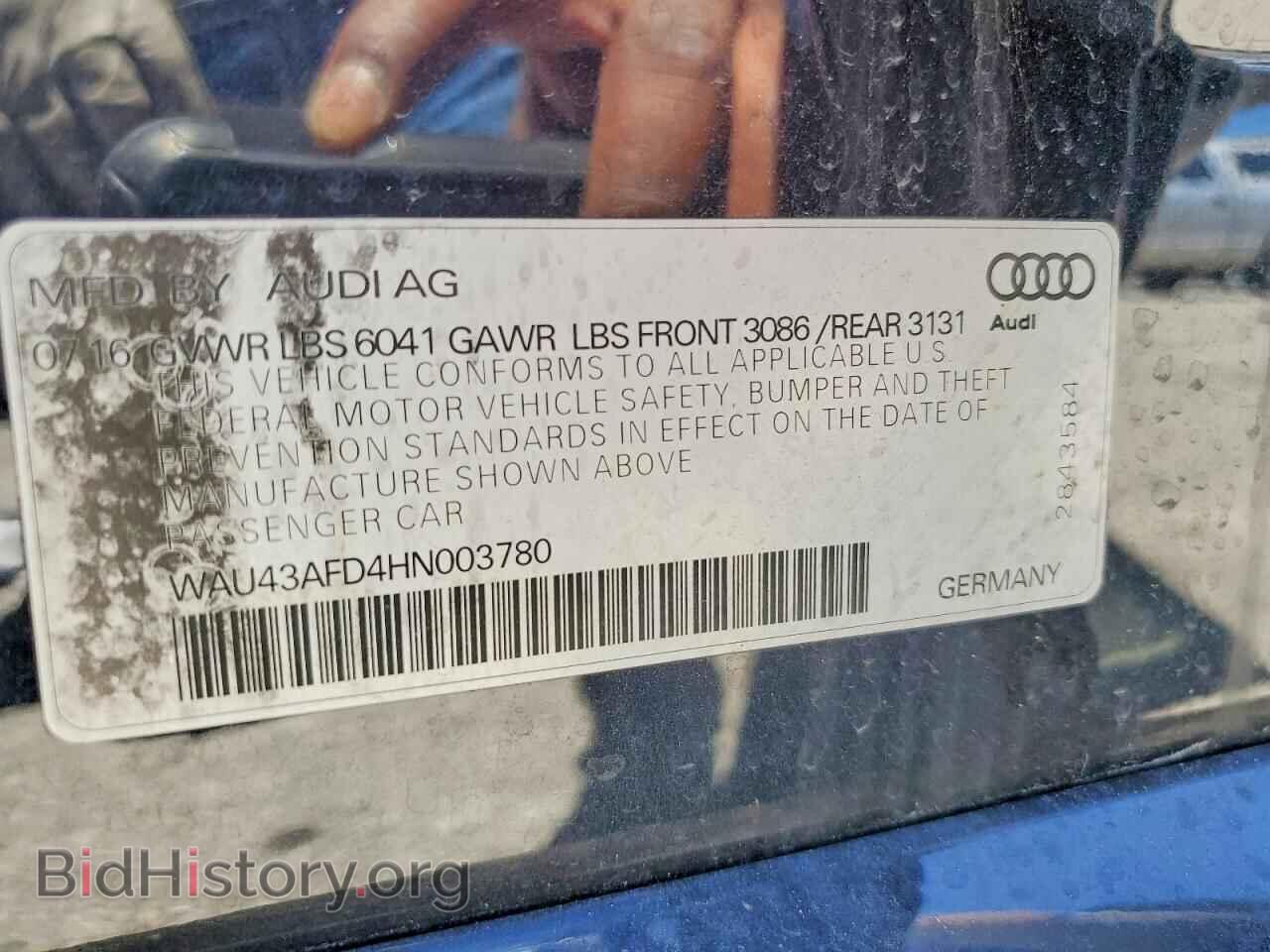 2017 AUDI A8 - VIN: WAU43AFD4HN003780 - Фото 12
