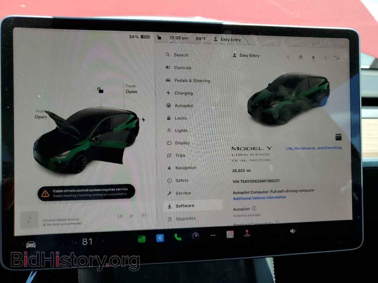 2022 TESLA MODEL Y - VIN: 7SAYGDEE9NF386231 - Фото 9