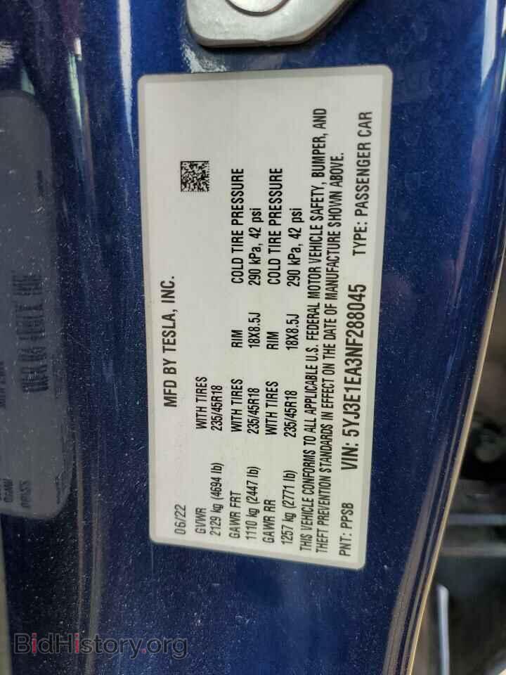 2022 TESLA MODEL 3 - VIN: 5YJ3E1EA3NF288045 - Photo 12