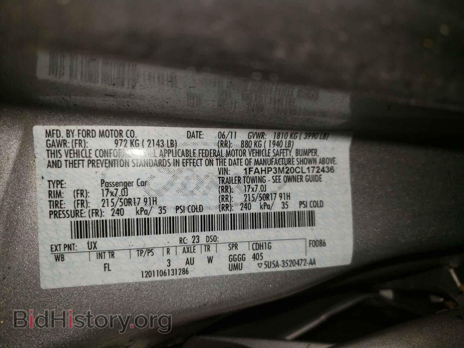 2012 FORD FOCUS - VIN: 1FAHP3M20CL172436 - Фото 10