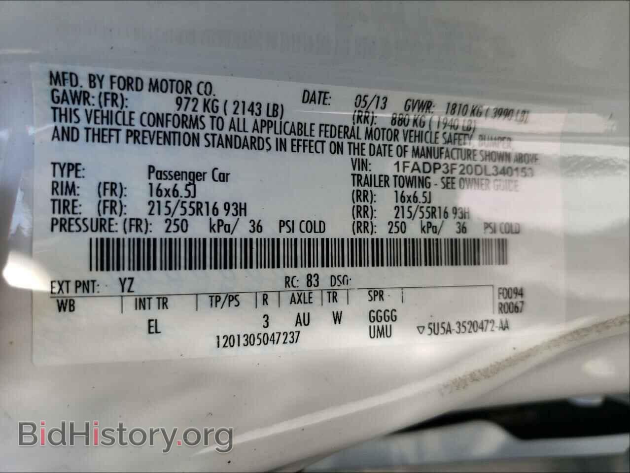 2013 FORD FOCUS - VIN: 1FADP3F20DL340153 - Photo 10