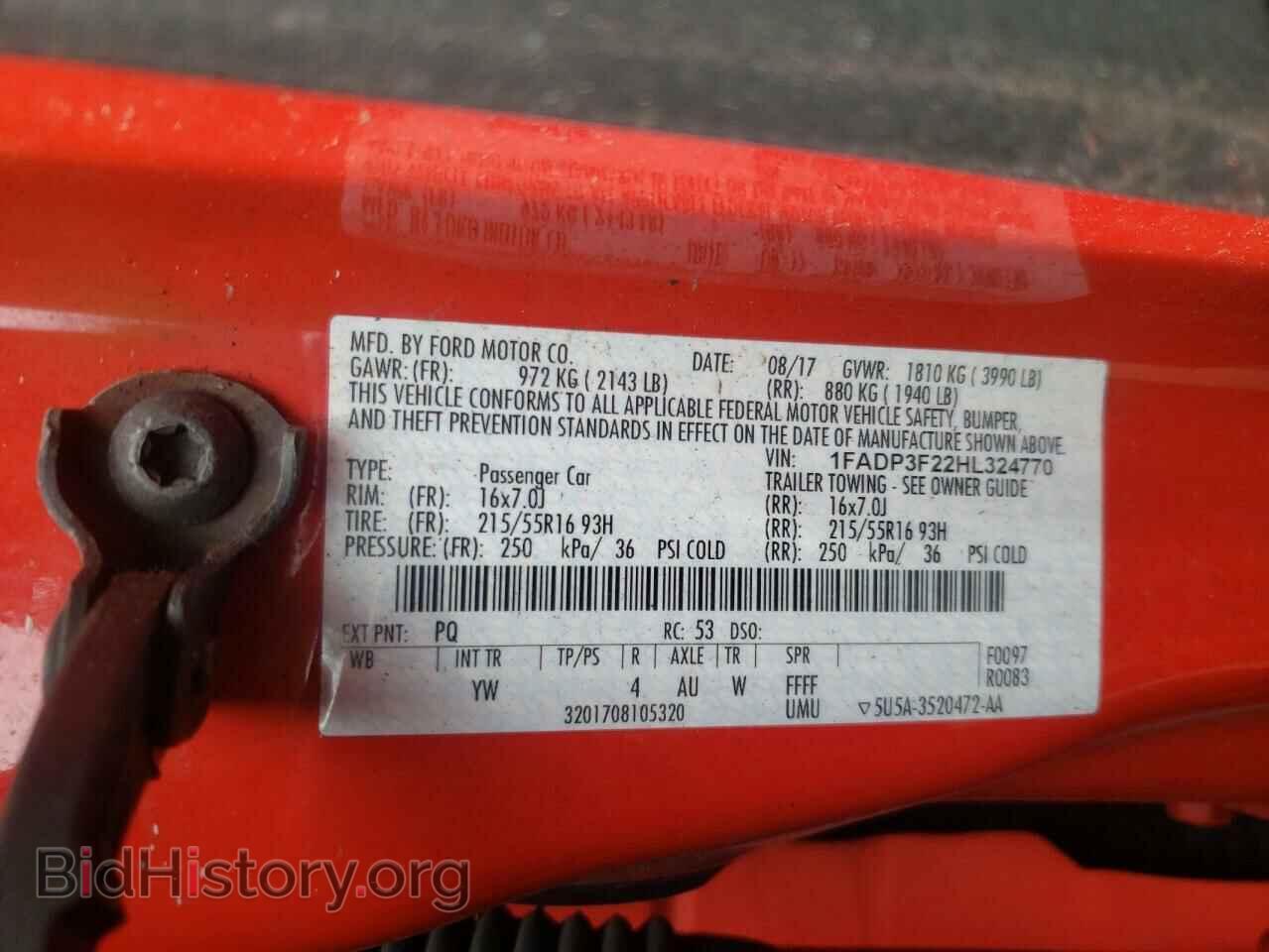 2017 FORD FOCUS - VIN: 1FADP3F22HL324770 - Фото 10