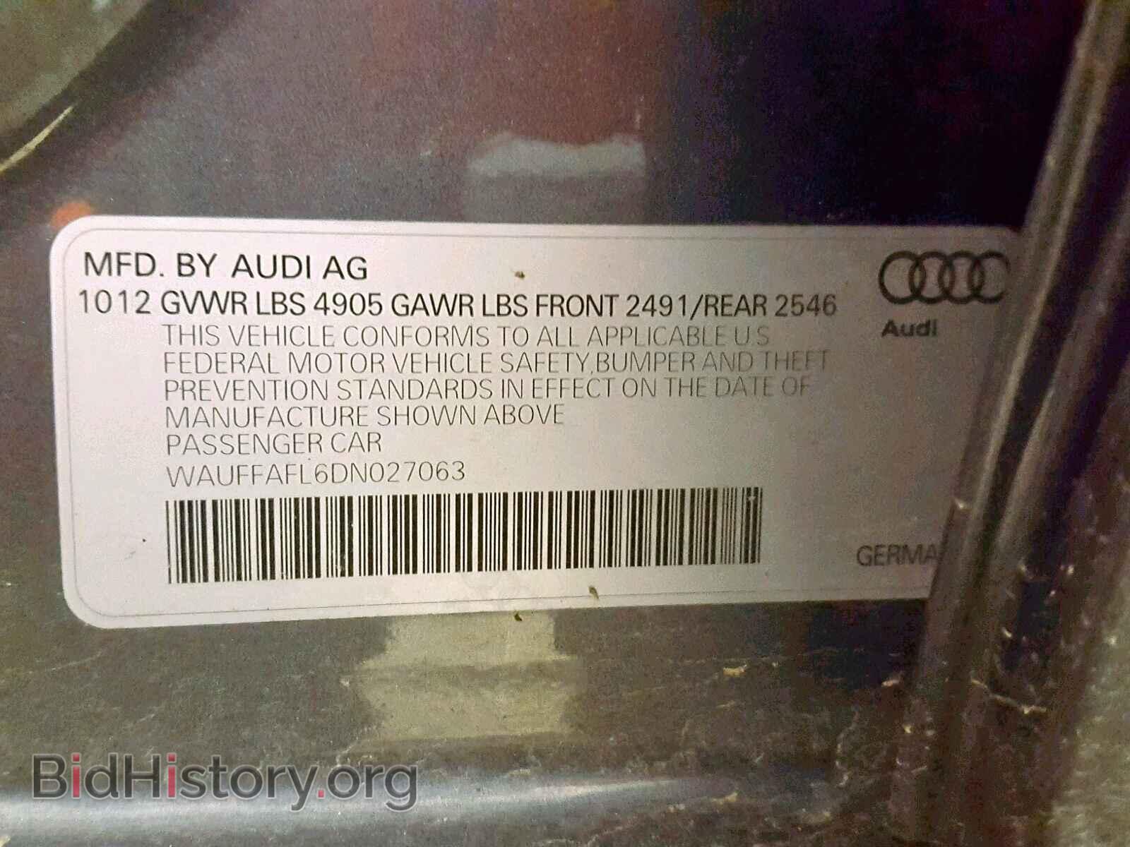 2013 AUDI A4 - VIN: WAUFFAFL6DN027063 - Фото 10