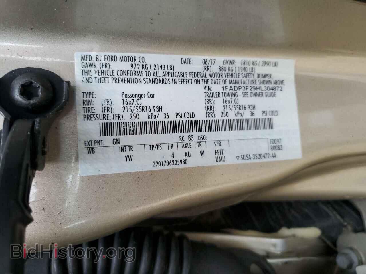 2017 FORD FOCUS - VIN: 1FADP3F29HL304872 - Photo 12