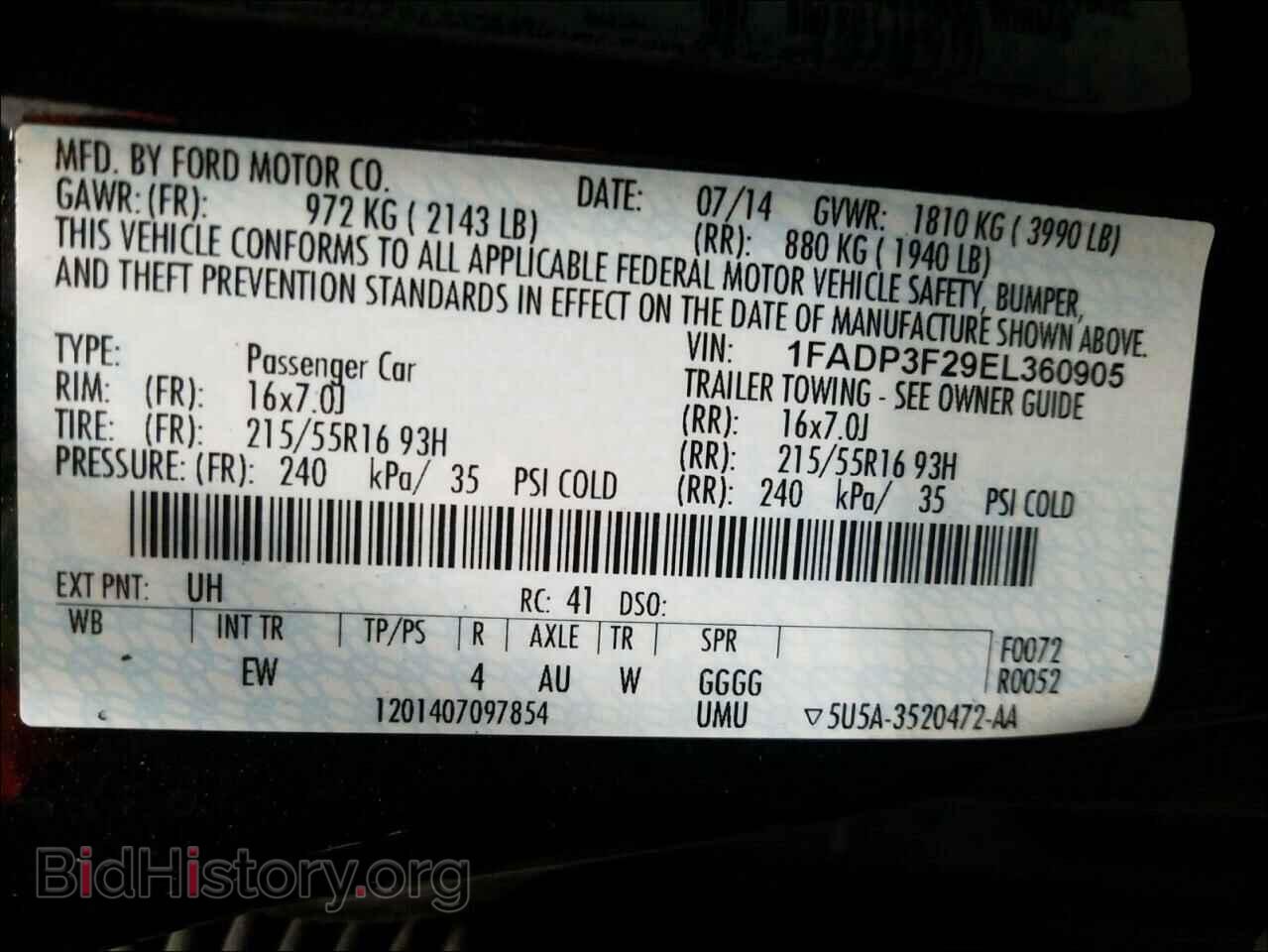 2014 FORD FOCUS - VIN: 1FADP3F29EL360905 - Photo 10