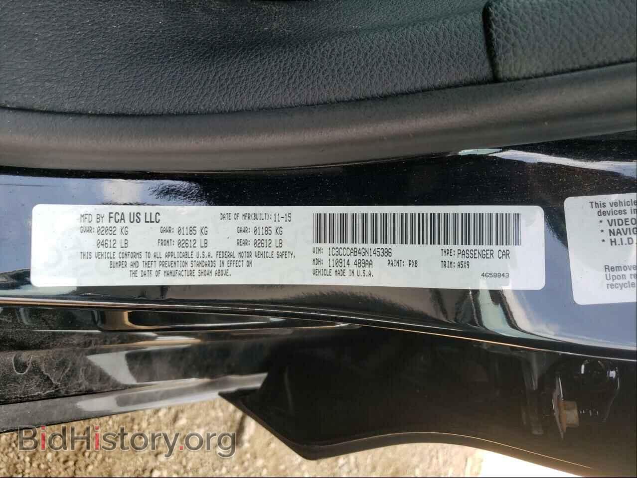 2016 CHRYSLER 200 - VIN: 1C3CCCAB4GN145386 - Фото 10