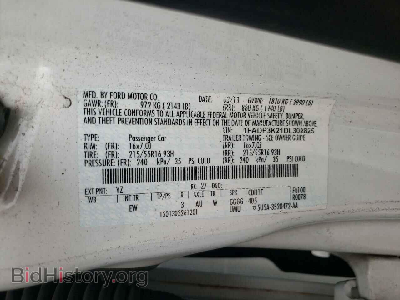 2013 FORD FOCUS - VIN: 1FADP3K21DL302825 - Photo 10