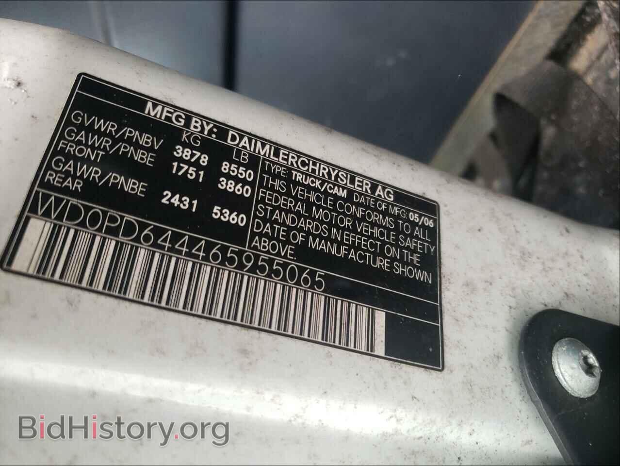 2006 DODGE SPRINTER - VIN: WD0PD644465955065 - Фото 10