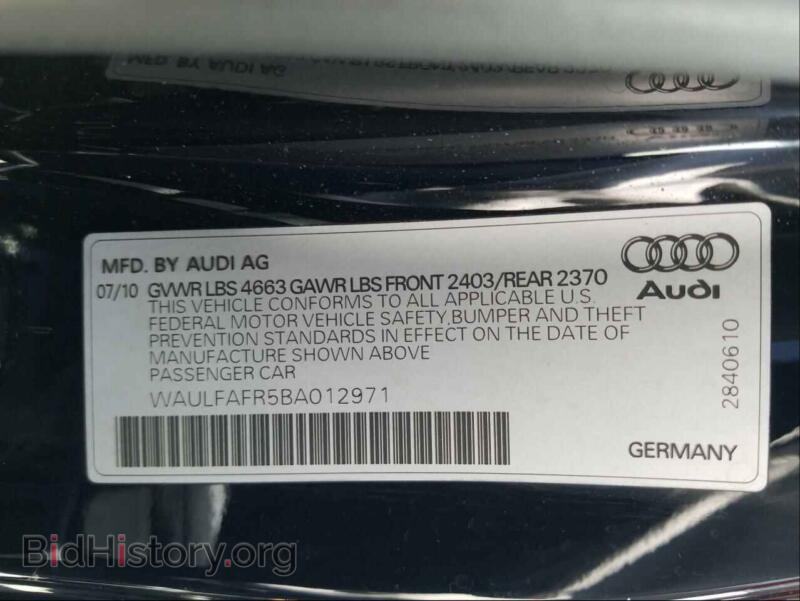 2011 Audi A5 (VIN WAULFAFR5BA012971) — photo 10 of 10