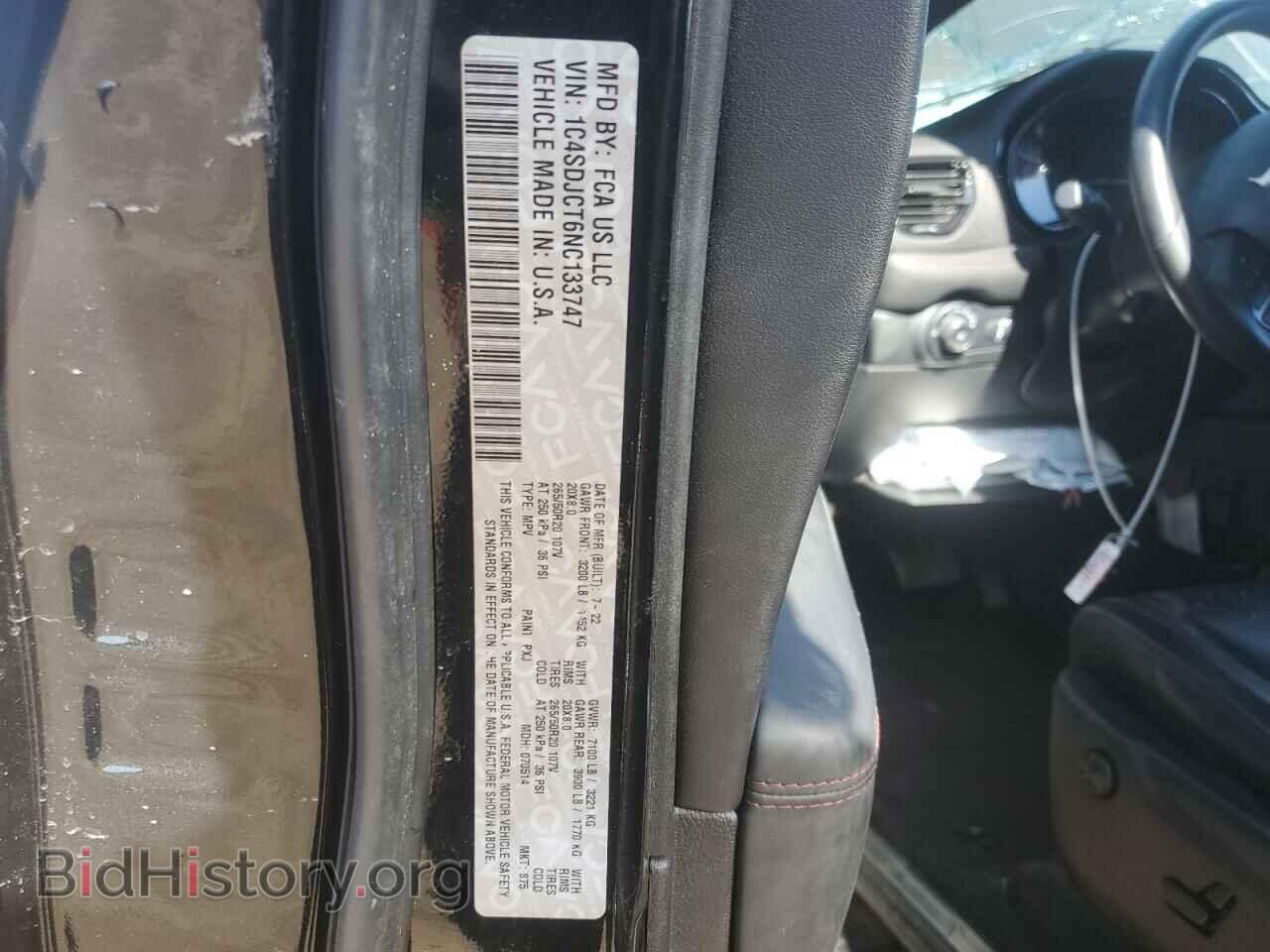 2022 DODGE DURANGO - VIN: 1C4SDJCT6NC133747 - Фото 13