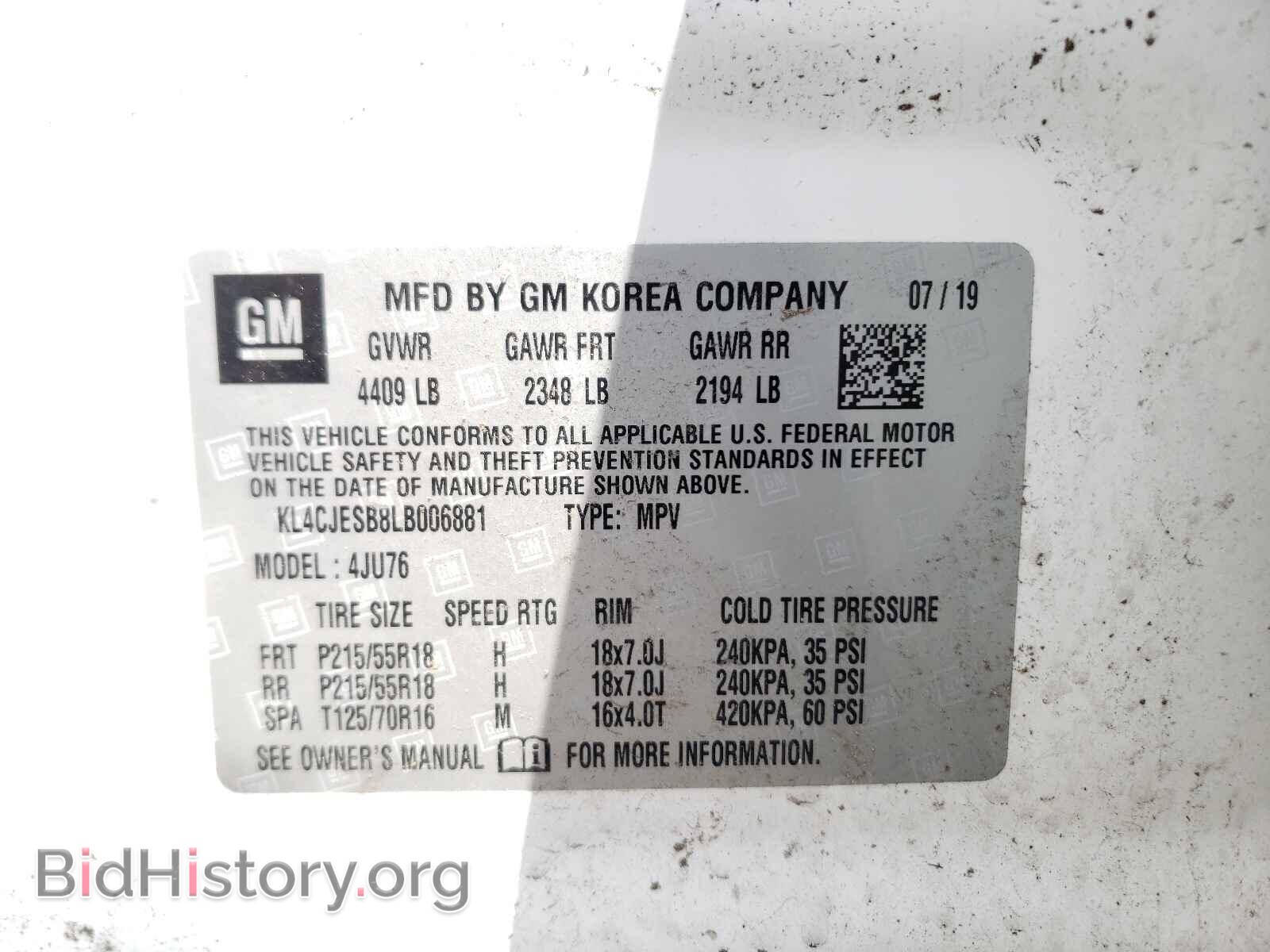2020 BUICK ENCORE - VIN: KL4CJESB8LB006881 - Photo 10