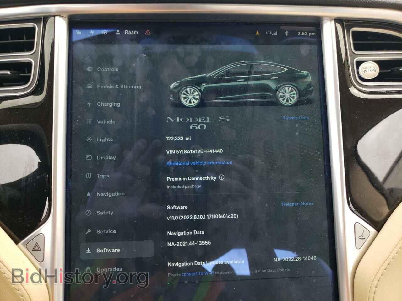 2014 TESLA MODEL S - VIN: 5YJSA1S12EFP41440 - Фото 8