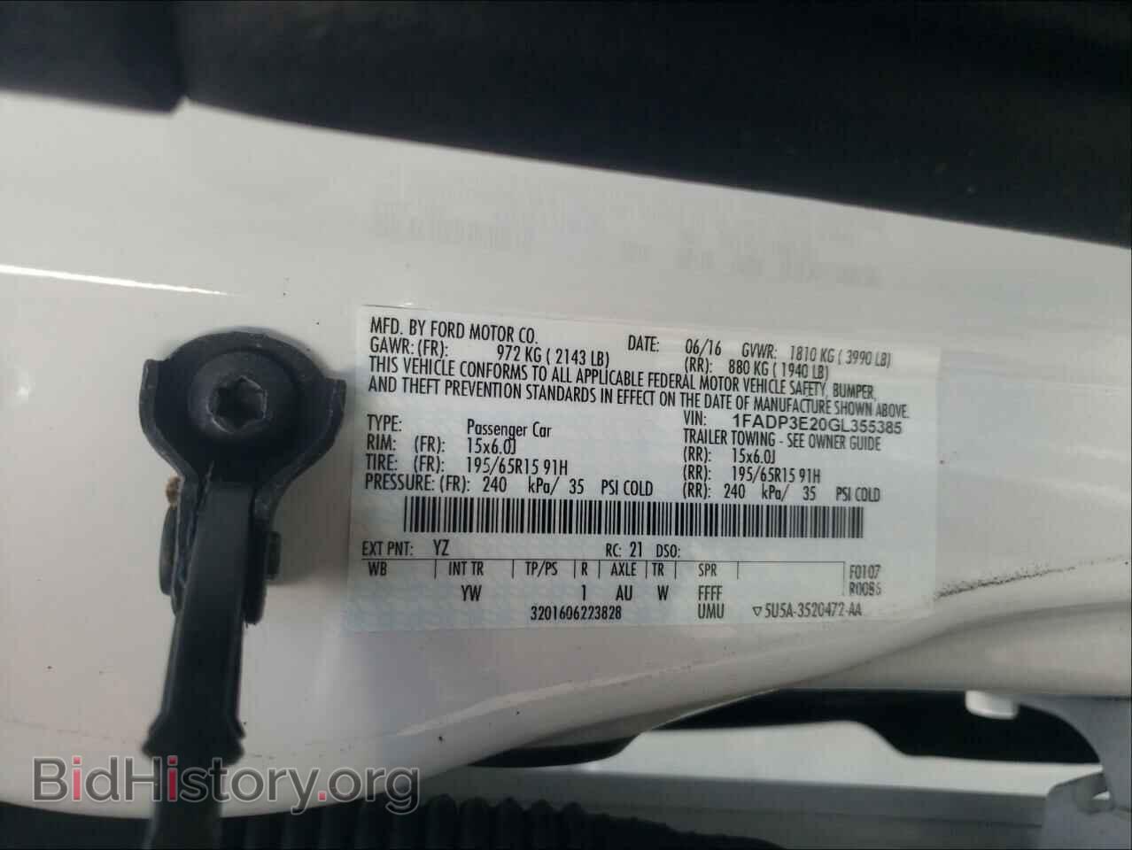 2016 FORD FOCUS - VIN: 1FADP3E20GL355385 - Фото 10