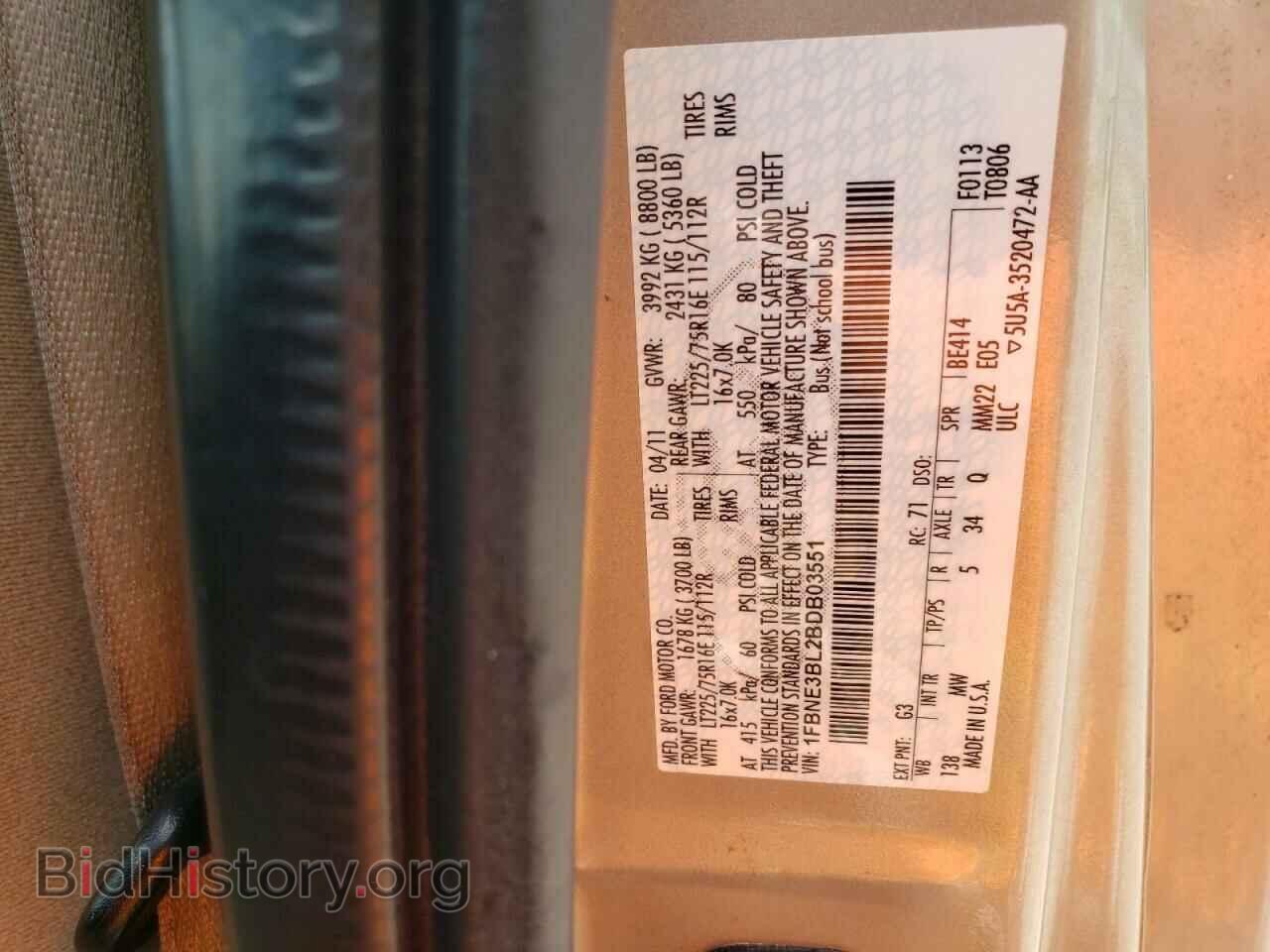2011 FORD ECONOLINE - VIN: 1FBNE3BL2BDB03551 - Photo 10