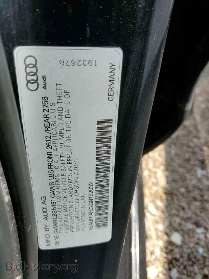 2016 AUDI A6 - VIN: WAUFFAFC2GN192032 - Фото 10