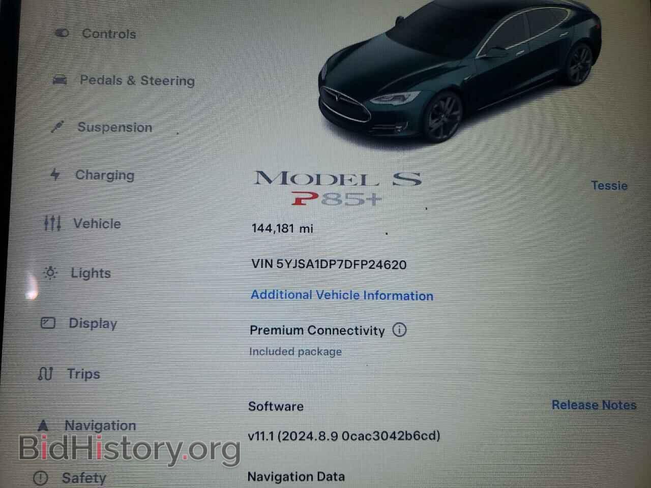 2013 TESLA MODEL S - VIN: 5YJSA1DP7DFP24620 - Фото 9