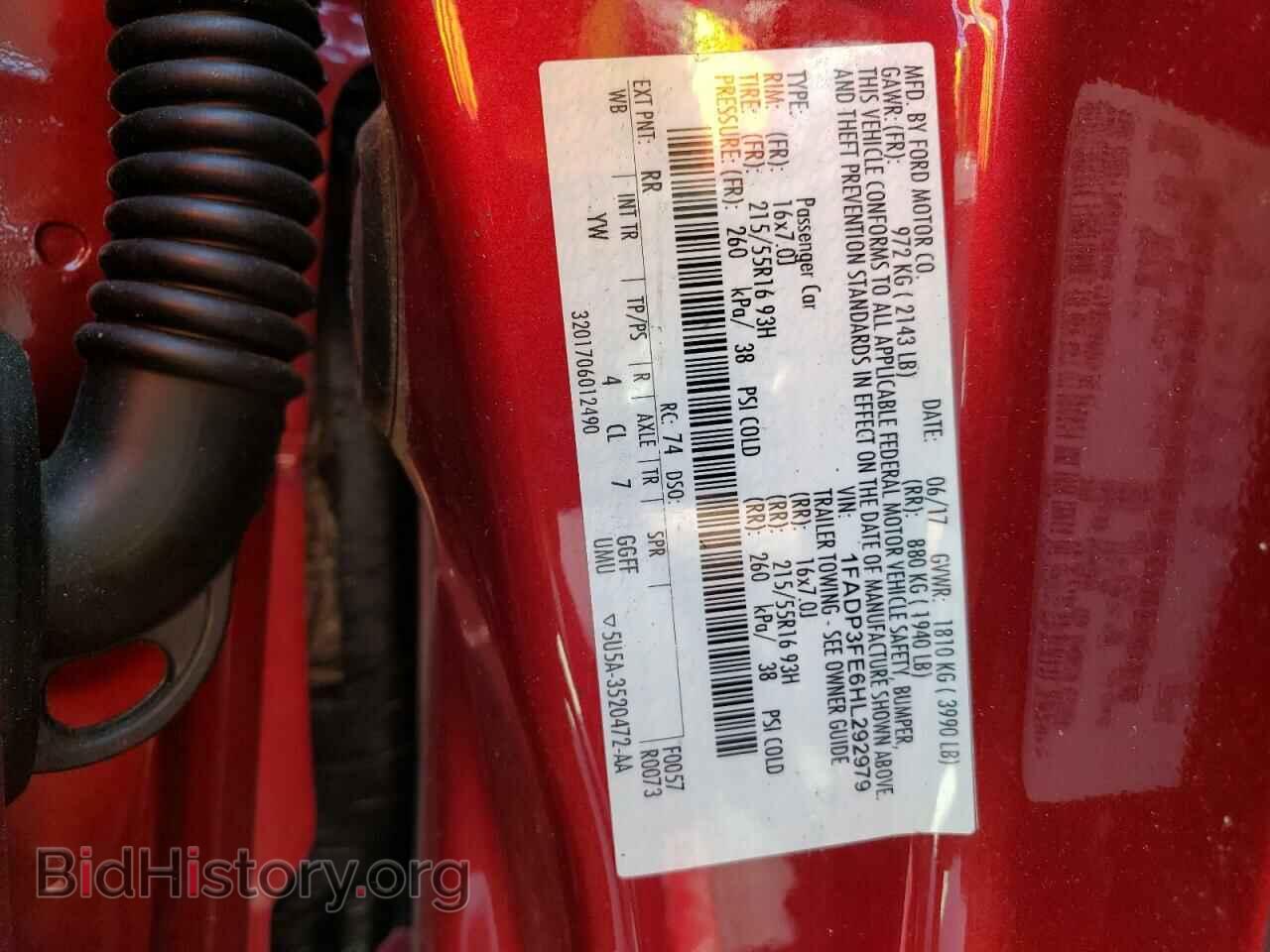 2017 FORD FOCUS - VIN: 1FADP3FE6HL292979 - Фото 12