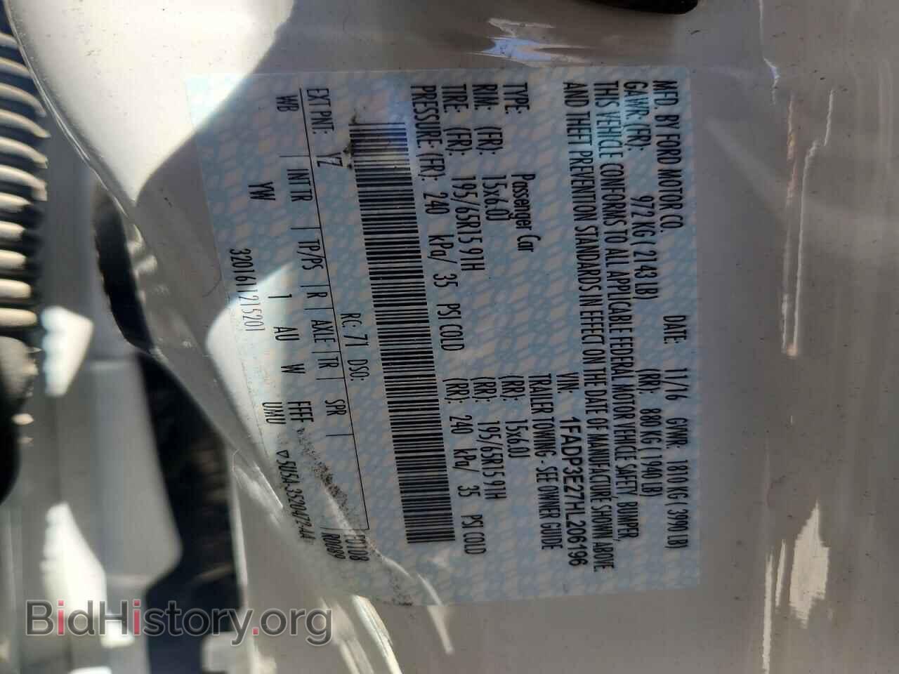2017 FORD FOCUS - VIN: 1FADP3E27HL206196 - Photo 13