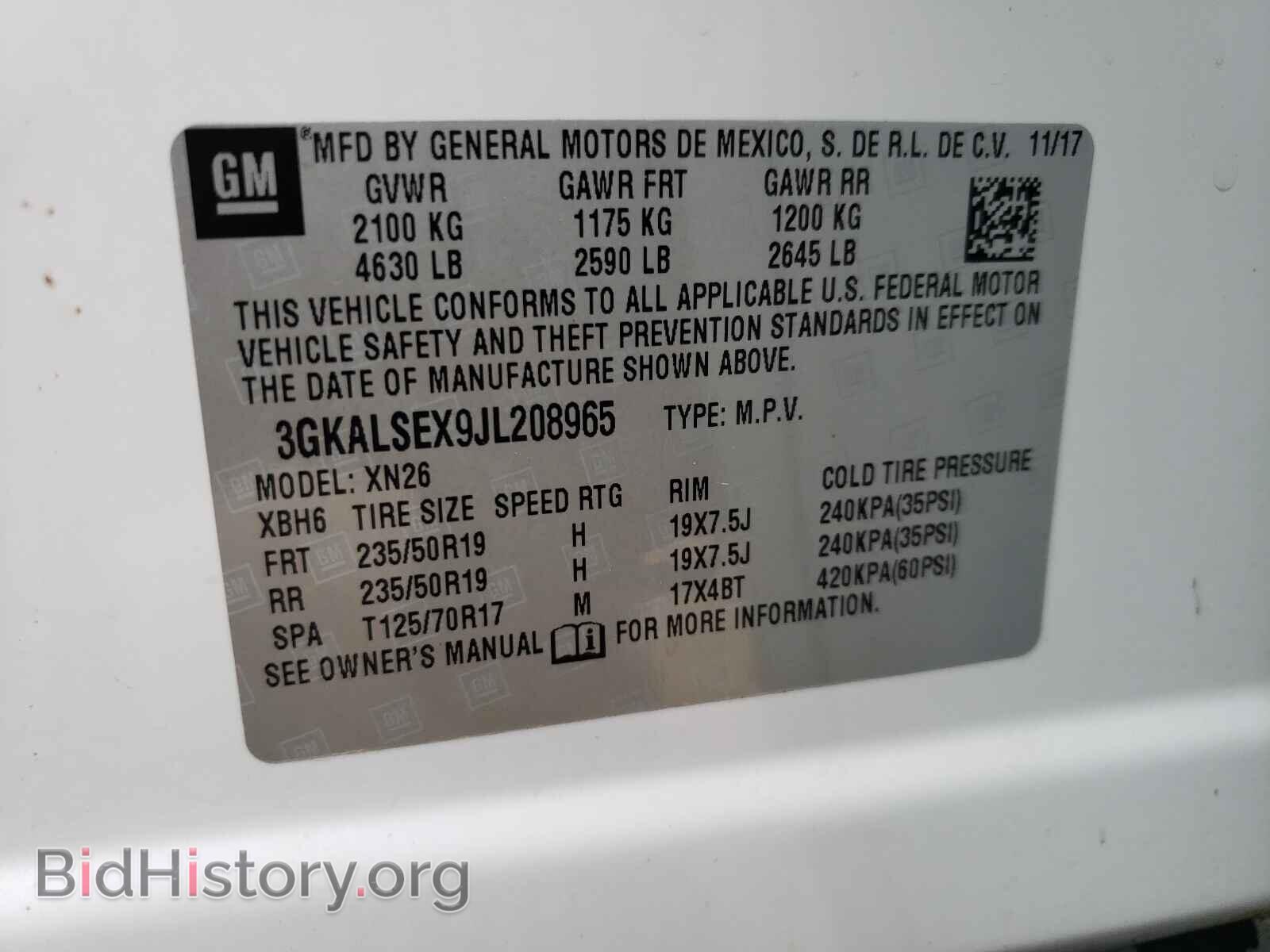 2018 GMC TERRAIN - VIN: 3GKALSEX9JL208965 - Фото 10