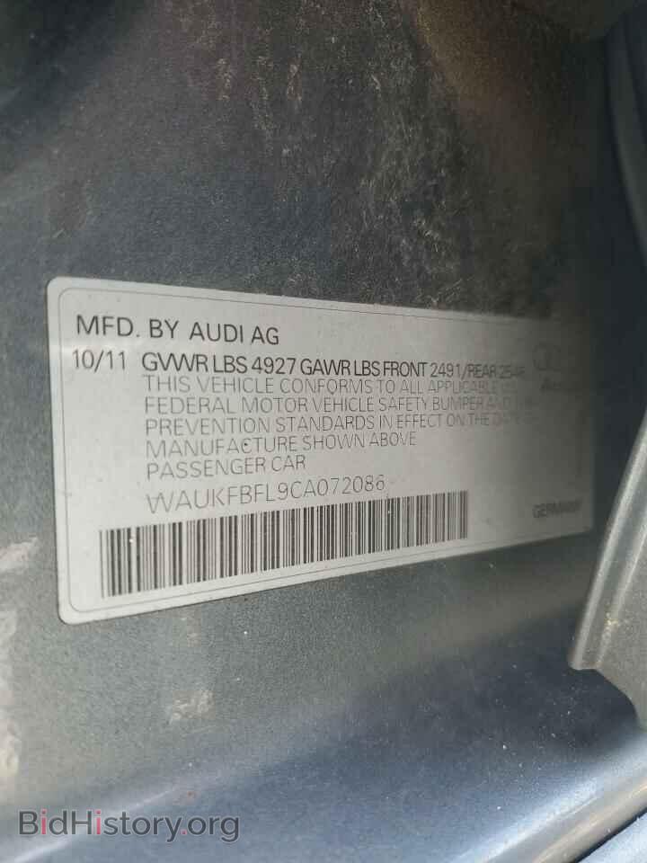 2012 AUDI A4 - VIN: WAUKFBFL9CA072086 - Photo 12