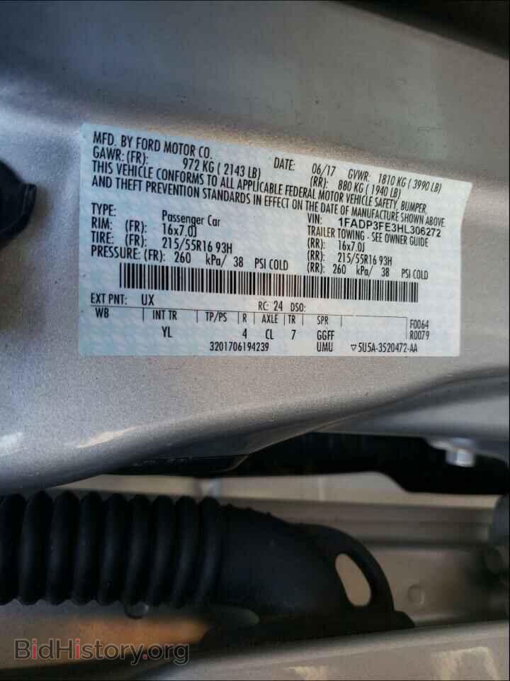 2017 FORD FOCUS - VIN: 1FADP3FE3HL306272 - Photo 10