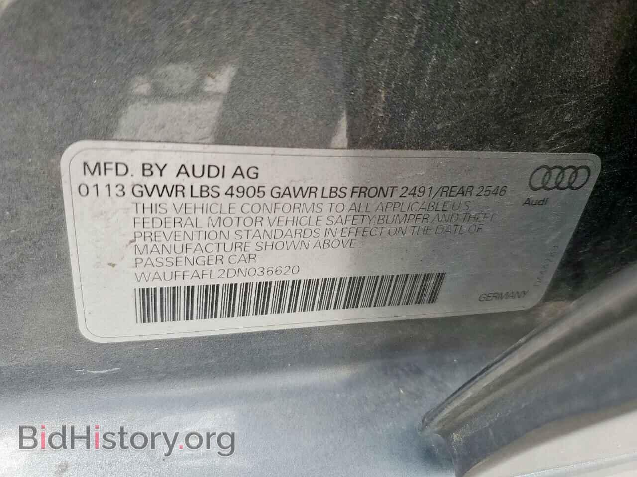 2013 AUDI A4 - VIN: WAUFFAFL2DN036620 - Фото 12