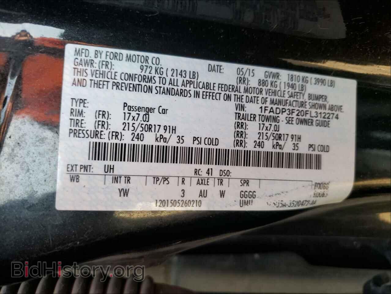 2015 FORD FOCUS - VIN: 1FADP3F20FL312274 - Фото 10