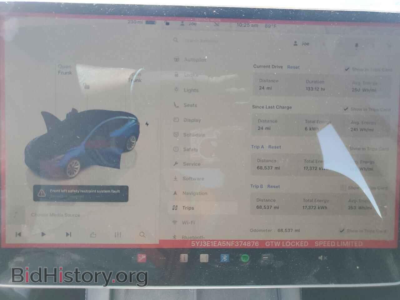 2022 TESLA MODEL 3 - VIN: 5YJ3E1EA5NF374876 - Фото 9