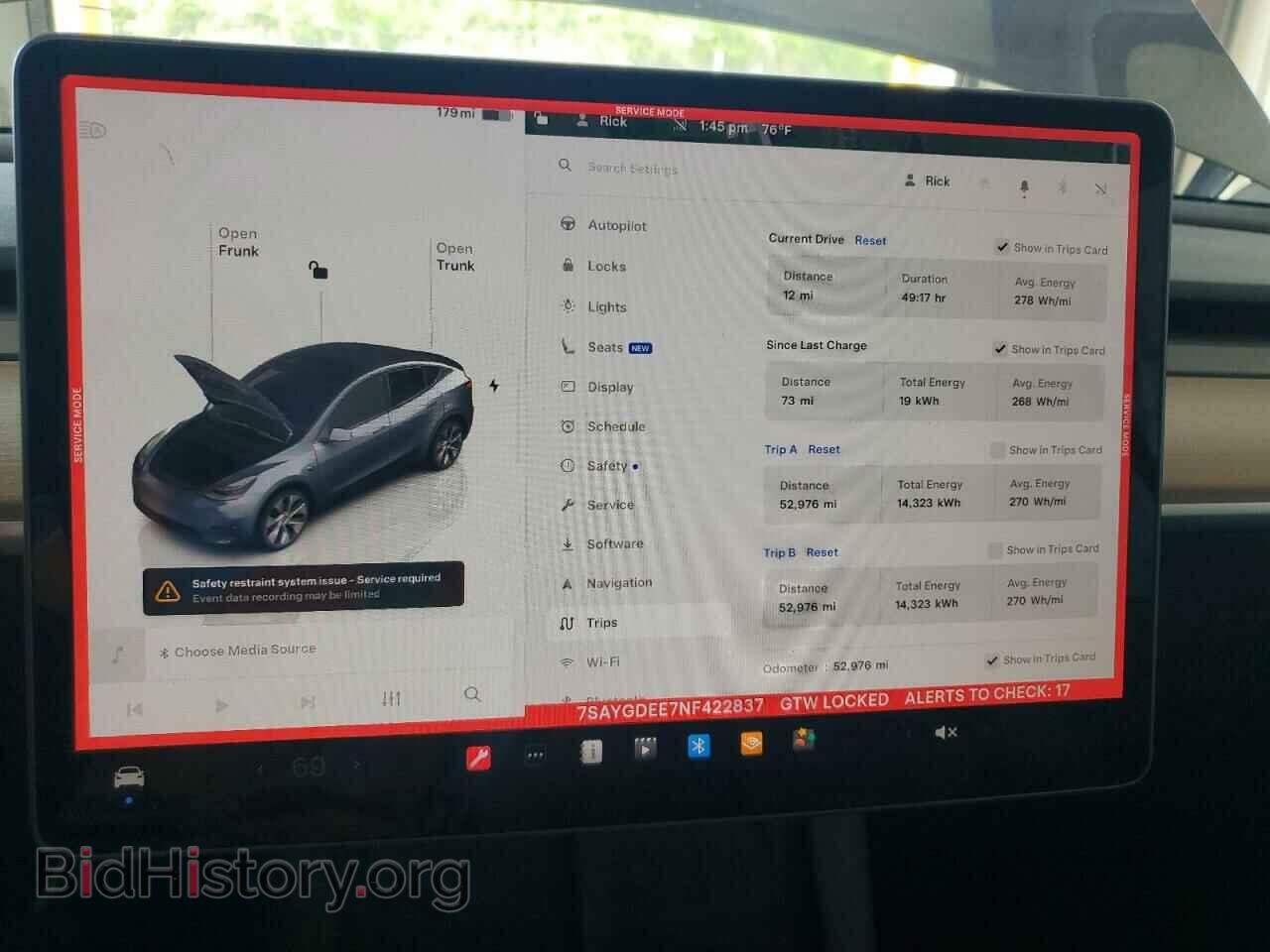2022 TESLA MODEL Y - VIN: 7SAYGDEE7NF422837 - Фото 9