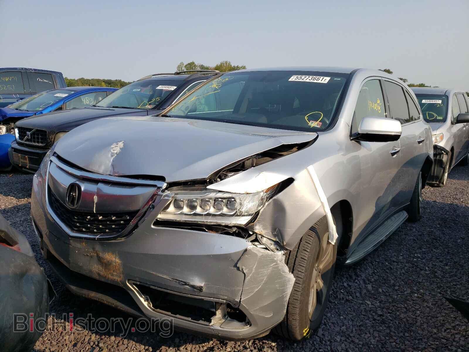 2014 ACURA MDX - VIN: 5FRYD4H28EB028883 - Фото 2