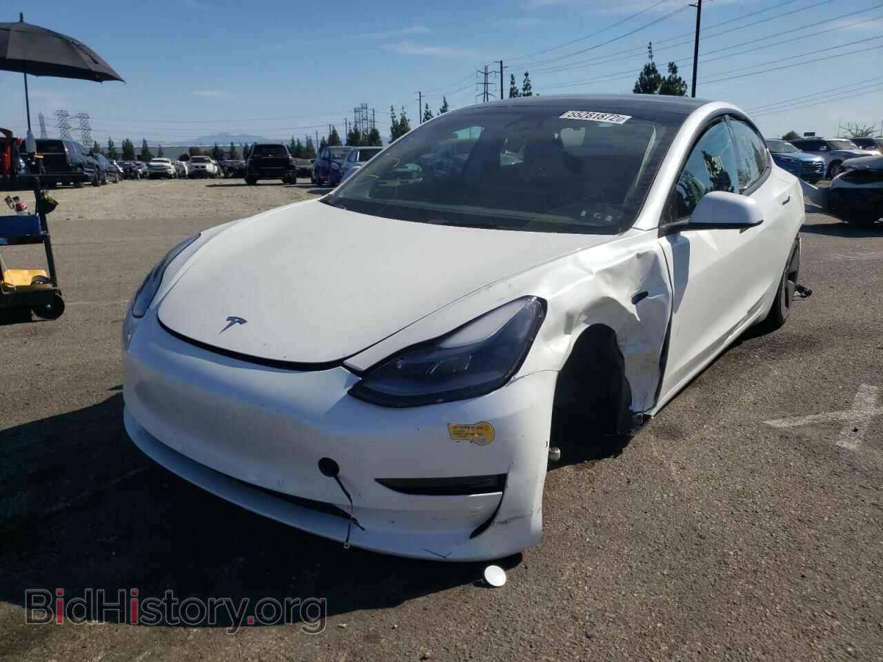 2022 TESLA MODEL 3 - VIN: 5YJ3E1EB6NF169544 - Фото 2