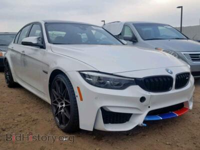 2018 BMW M3, белый — VIN WBS8M9C58J5J78075, Copart
