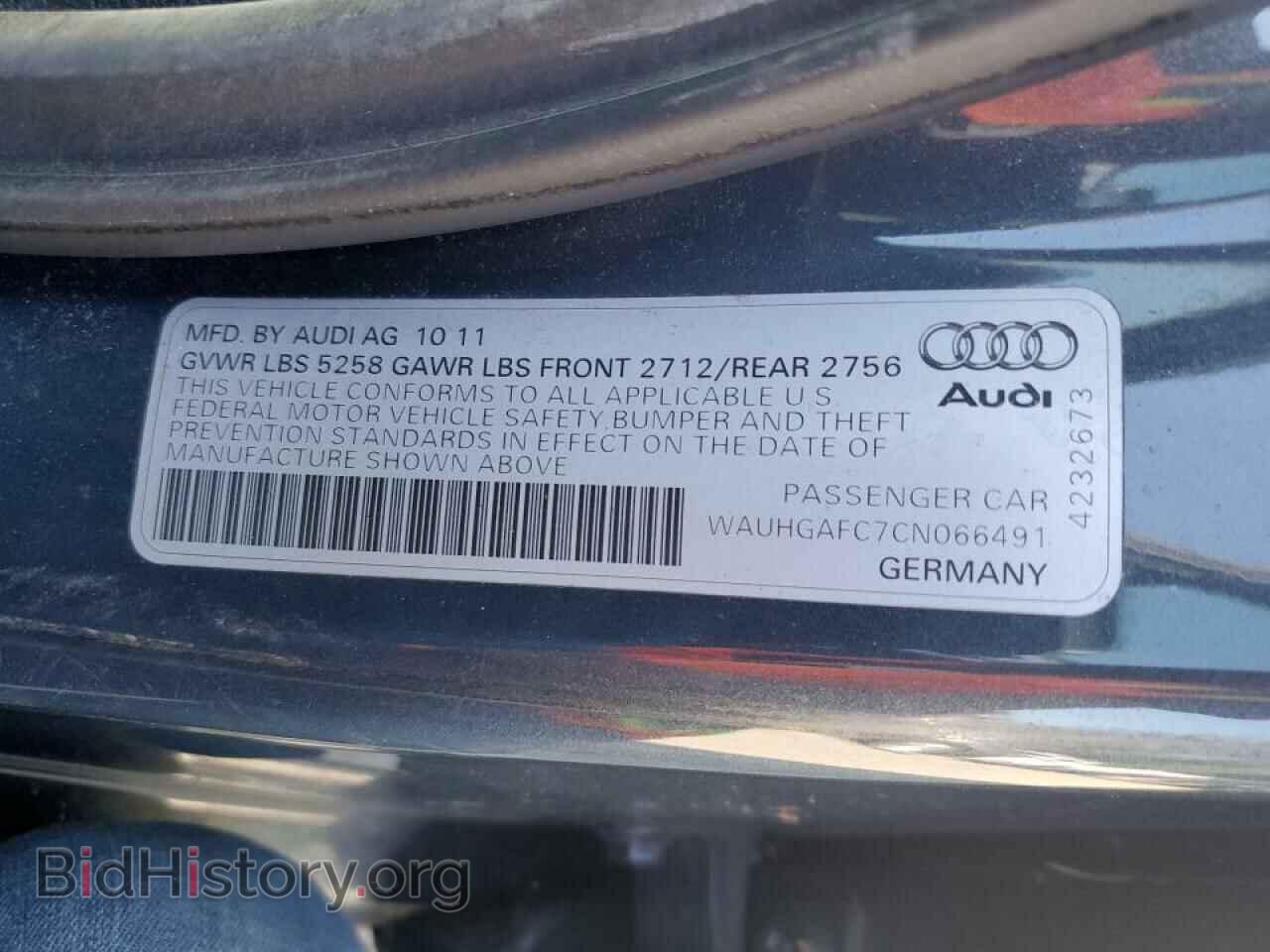 2012 AUDI A6 - VIN: WAUHGAFC7CN066491 - Photo 10